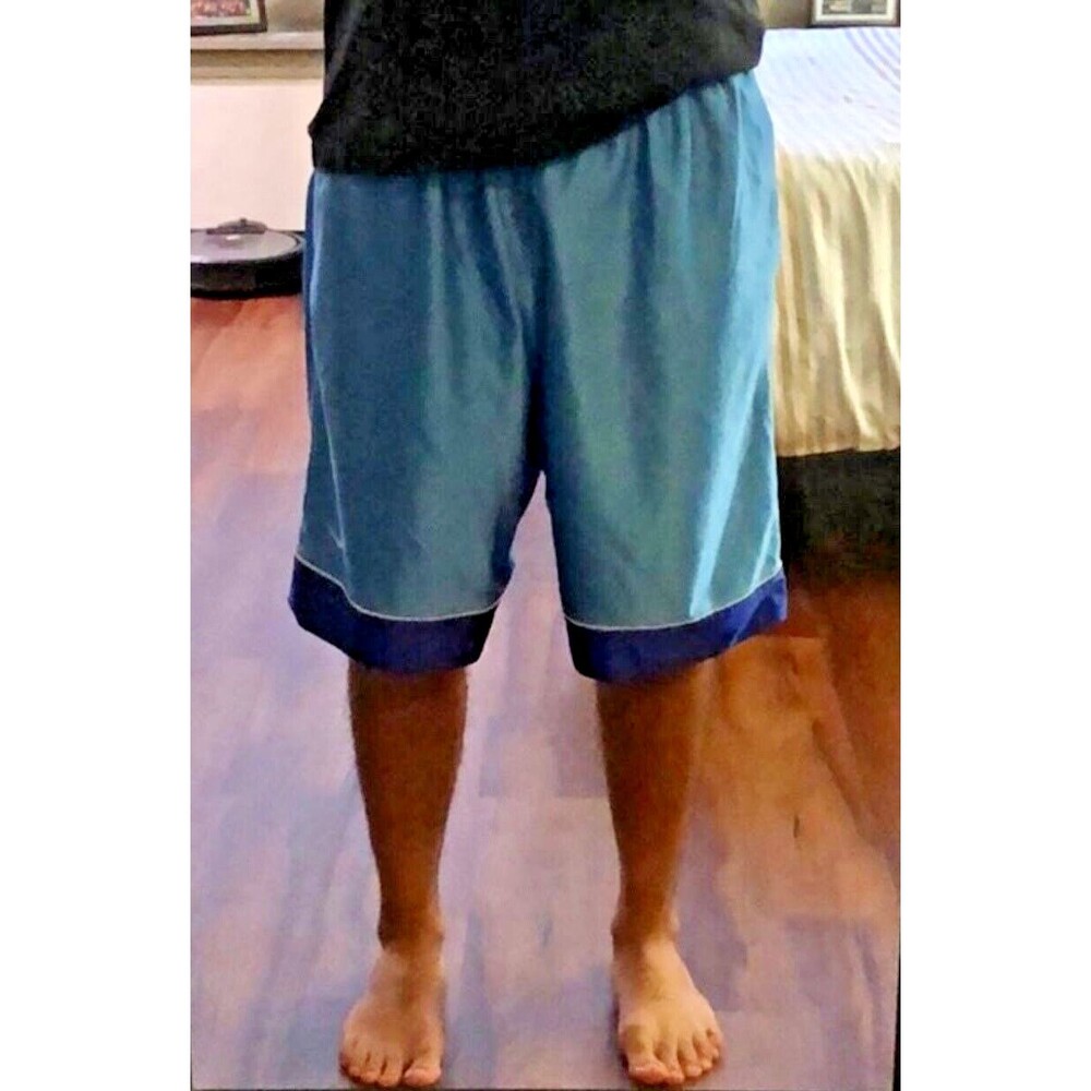 Nike Vintage Rare Basketball Dazzle Shorts Silky Smooth Blue Large